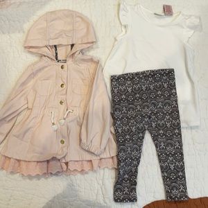 Coat, top & leggings set